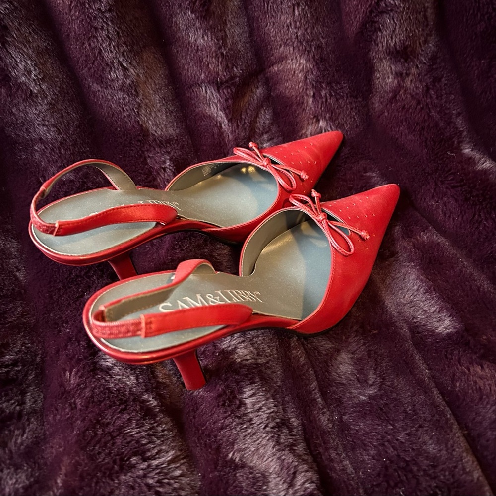 Sam & Libby “Lucie” Red Slingback Heels
